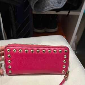 REBECCA MINKOFF Pink Studded Wallet